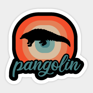 Men pangolin saying nature pangolin fan Sticker